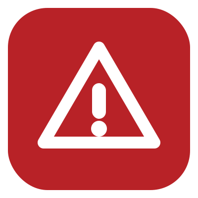 Warning triangle icon for common heart attack mistakes