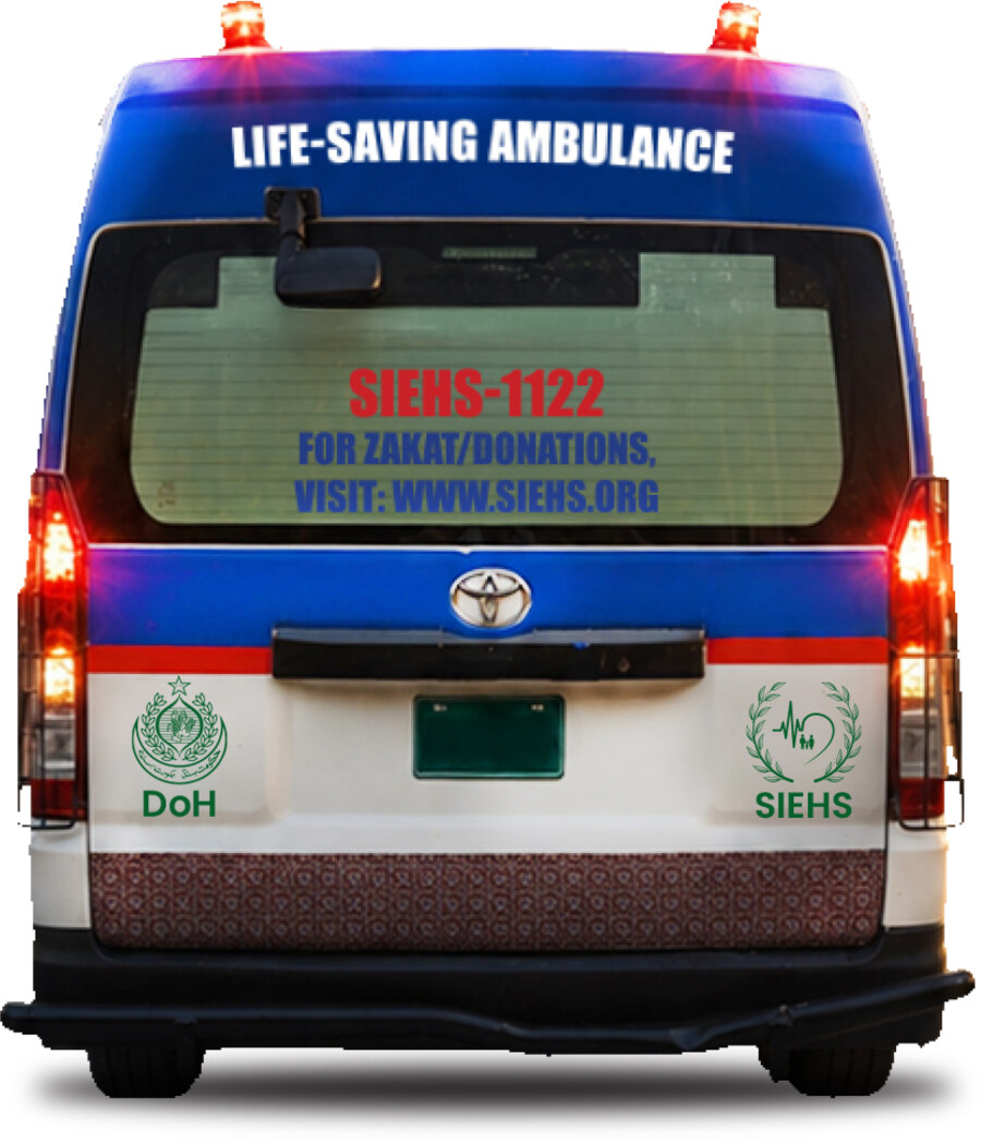 Real SIEHS 1122 life-saving ambulance, rear view