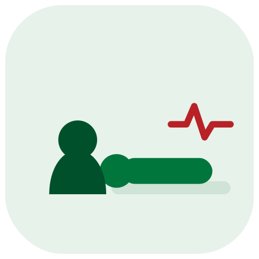 Caring for a patient while waiting for the ambulance icon