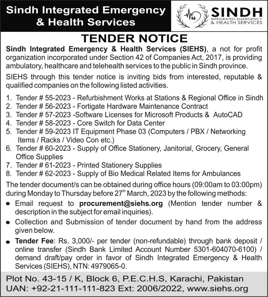 Tender 6987